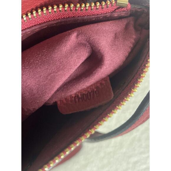 Louis Vuitton Monogram Canvas and Red Leather Crossbody Bag